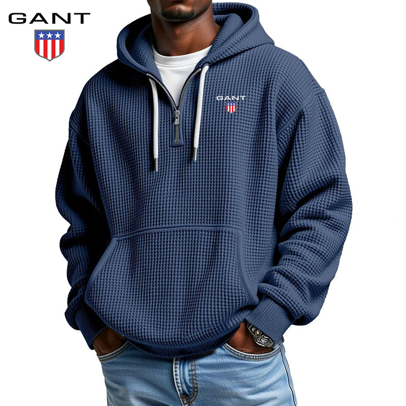 Waffle Knit Hooded Pullover | Clearance Sale